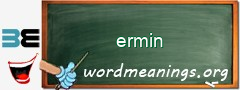 WordMeaning blackboard for ermin